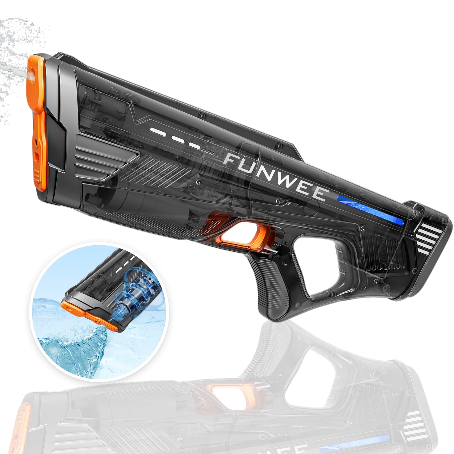 Electric Water Gun for Adults Kids, Powerful Automatic Squirt Gun, High Powered Shooting 100+ Times, Long Range 28-32 FT, Auto Water Blaster, Outdoor Pool Swimming Toy Game electric water toy