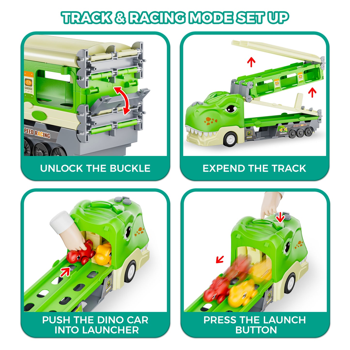 Funwee Dinosaur Toys Truck