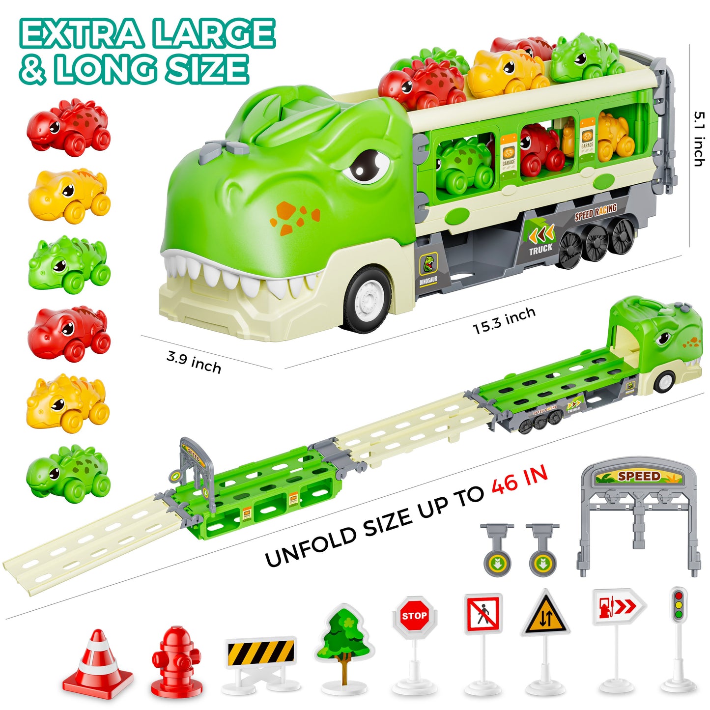 Funwee Dinosaur Toys Truck