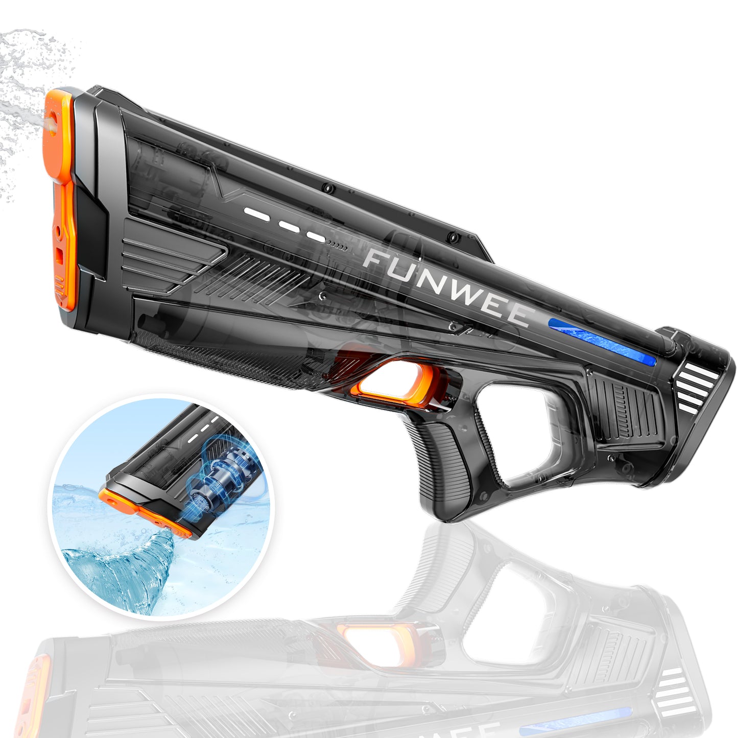 Electric Water Gun for Adults Kids, Powerful Automatic Squirt Gun, High Powered Shooting 100+ Times, Long Range 28-32 FT, Auto Water Blaster, Outdoor Pool Swimming Toy Game  electric water toy