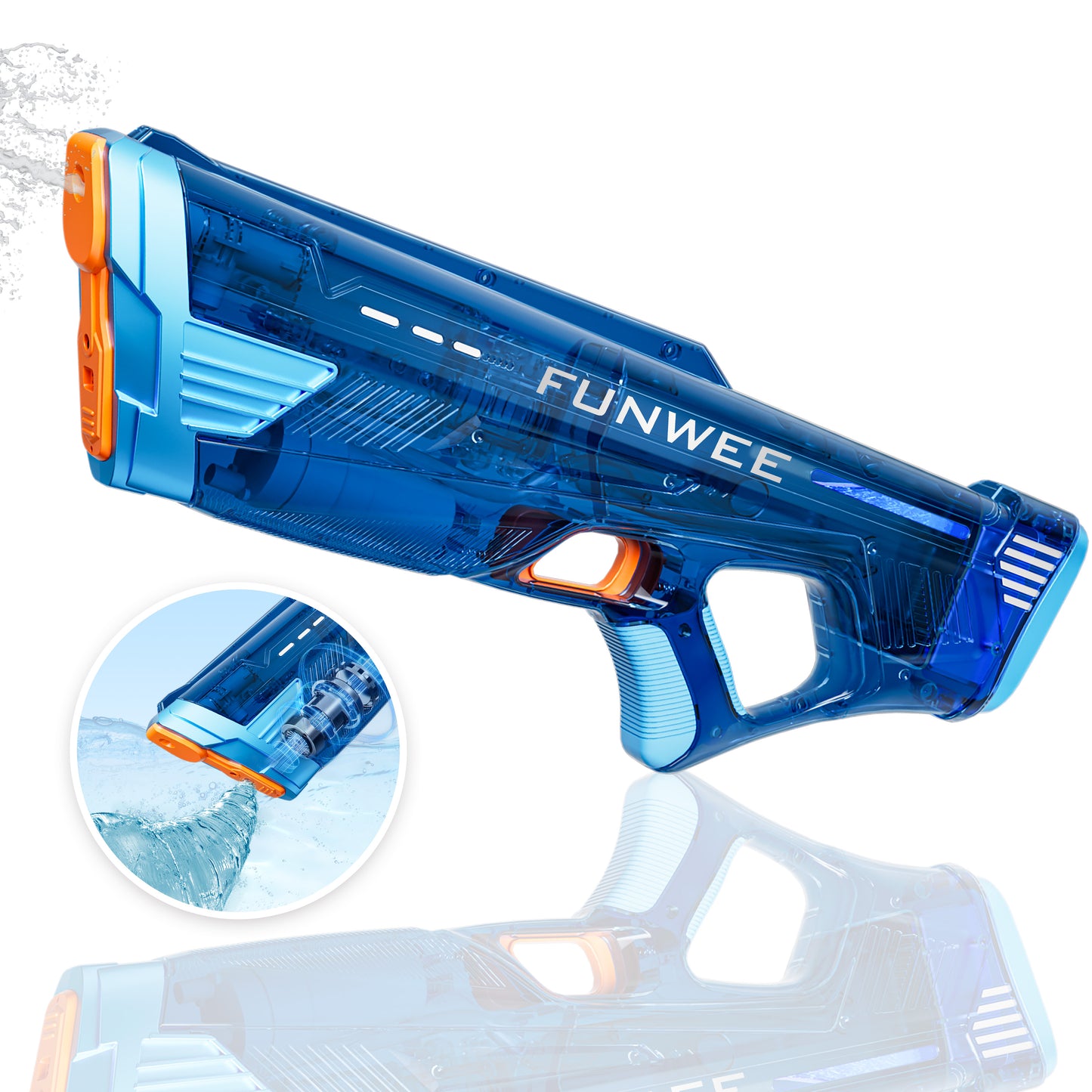 Electric Water Gun for Adults Kids, Powerful Automatic Squirt Gun, High Powered Shooting 100+ Times, Long Range 28-32 FT, Auto Water Blaster, Outdoor Pool Swimming Toy Game  electric water toy
