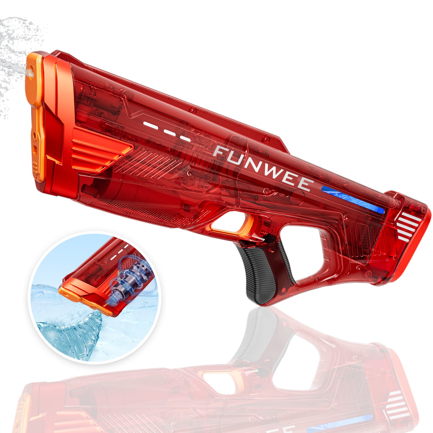 Electric Water Gun for Adults Kids, Powerful Automatic Squirt Gun, High Powered Shooting 100+ Times, Long Range 28-32 FT, Auto Water Blaster, Outdoor Pool Swimming Toy Game  electric water toy