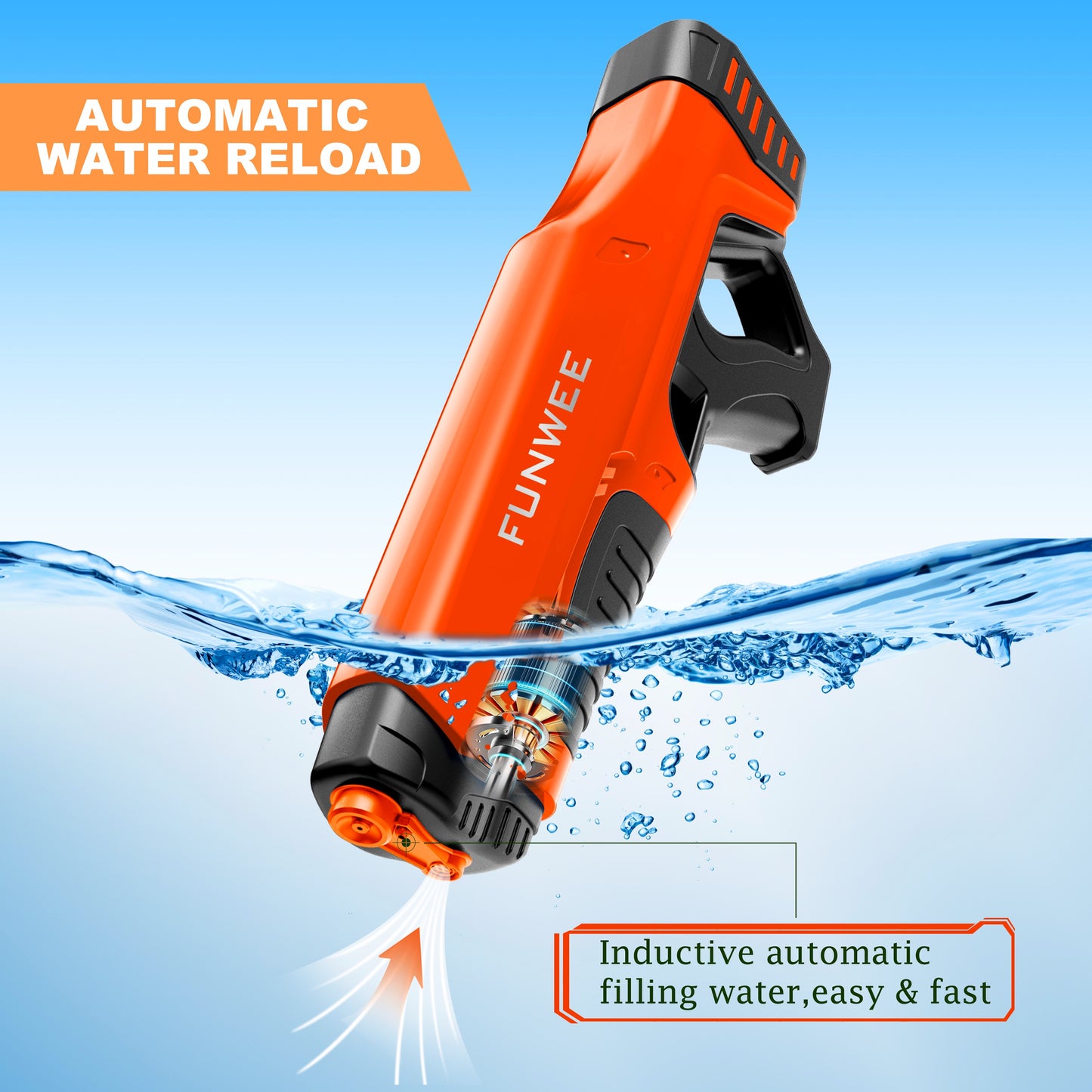 Funwee Automatic Electric Water Guns (Red)