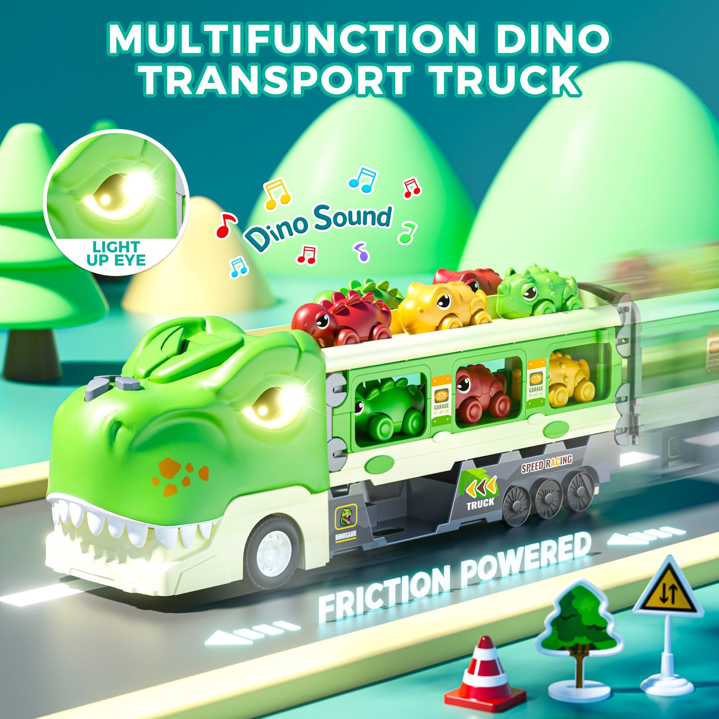Funwee Dinosaur Toys Truck