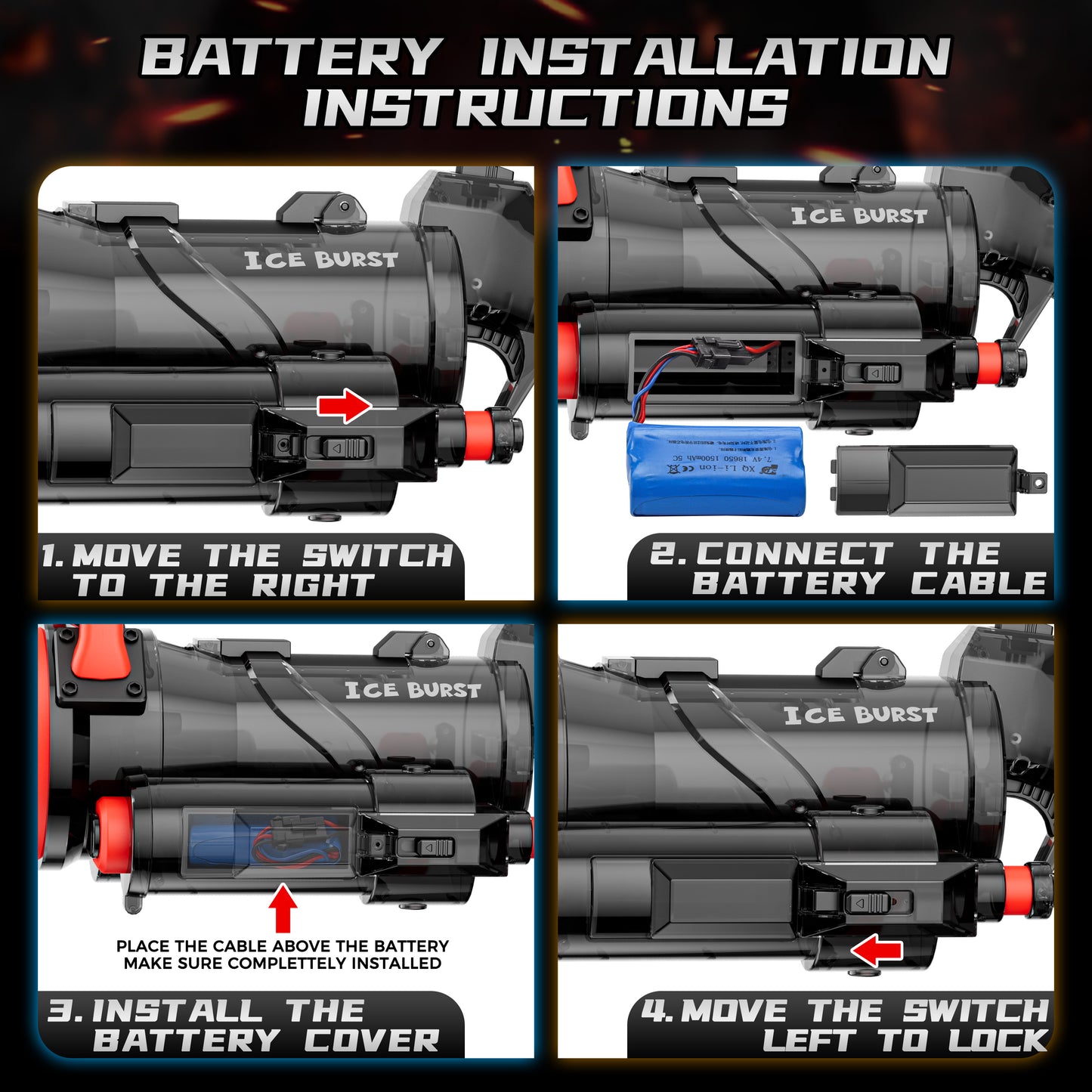 Gatling Electric Water Gun for Adults Kids Ages 8-12