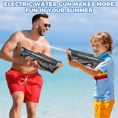 Electric Water Gun for Adults Kids, Powerful Automatic Squirt Gun, High Powered Shooting 100+ Times, Long Range 28-32 FT, Auto Water Blaster, Outdoor Pool Swimming Toy Game  electric water toy