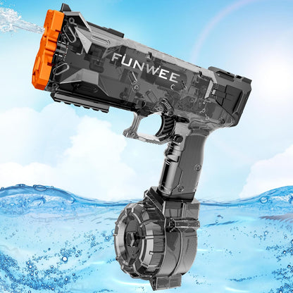 Funwee Electric Water Guns for Adult Kid, Strongest Full Automatic Water Pistol High Capacity 500+ Water Blaster, 26-30 FT Range Powerful Classic Water Squirt, Summer Outdoor Swimming Pool Water Toy