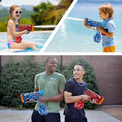Funwee Electric Water Gun for Adult & Kid, Most Strongest Water Pistol Long Range 28-32 FT, Powerful High Powered Automatic Classic Squirt Gun Fully Auto Water Blaster, Swimming Pool Outdoor Toy Game